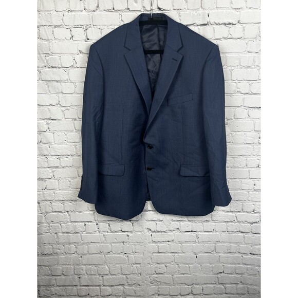 Ralph Lauren LRL 46R Wool Polyester Blue Blazer Suit Jacket 2 Button - Picture 3 of 9